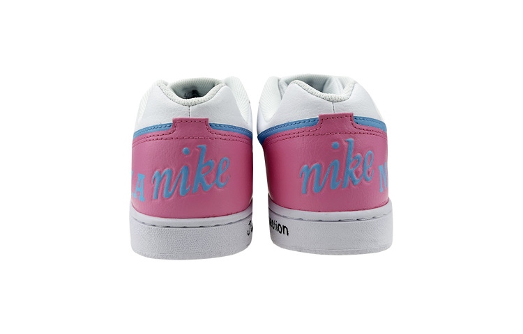 Purchase 【定制球鞋】Nike EBERNON Low 是在玩鞋 熱火 塗鴉 邁阿密 低幫 板鞋 男款 粉藍