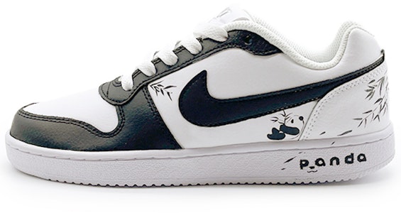 【定製球鞋】Nike EBERNON Low 國潮 水墨畫 熊貓 國寶 低筒 板鞋 男款 白黑 Buy 【定製球鞋】Nike EBERNON Low 國潮 水墨畫 熊貓 國寶 低筒 板鞋 男款 白黑
