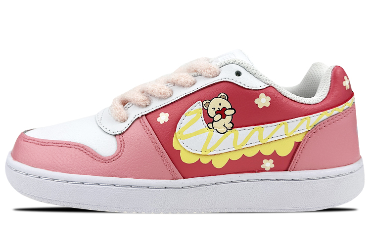Buy [Sepatu Custom] Nike Ebernon Low 'Grafiti Beruang Pink Kuning' AQ1775-100(Team叁-男款NE黄粉熊S-BOX)