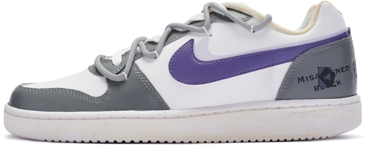 【訂製球鞋】Nike EBERNON BIGNIU 文藝復興 錯位拼圖 帥氣 簡約 手繪噴繪 低筒 板鞋 男款 灰紫色 Buy 【訂製球鞋】Nike EBERNON BIGNIU 文藝復興 錯位拼圖 帥氣 簡約 手繪噴繪 低筒 板鞋 男款 灰紫色