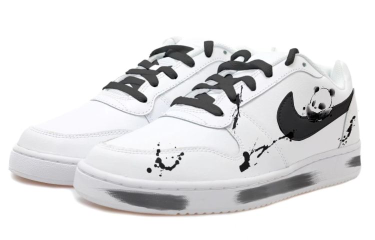 Order 【カスタムシューズ】ナイキ エバーノン ロー 'レトロパンダスプラッター' AQ1775-100(Team拾玖-泼墨熊猫S-BOX)