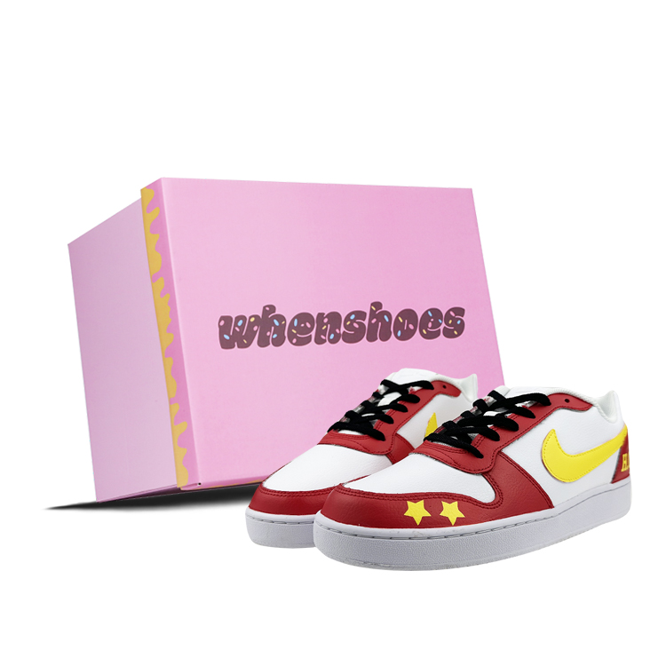 [Custom Shoes] Nike Ebernon Low 'Rocket Graffiti Red Yellow'