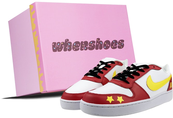 custom-shoes-nike-ebernon-low-rocket-graffiti-red-yellow