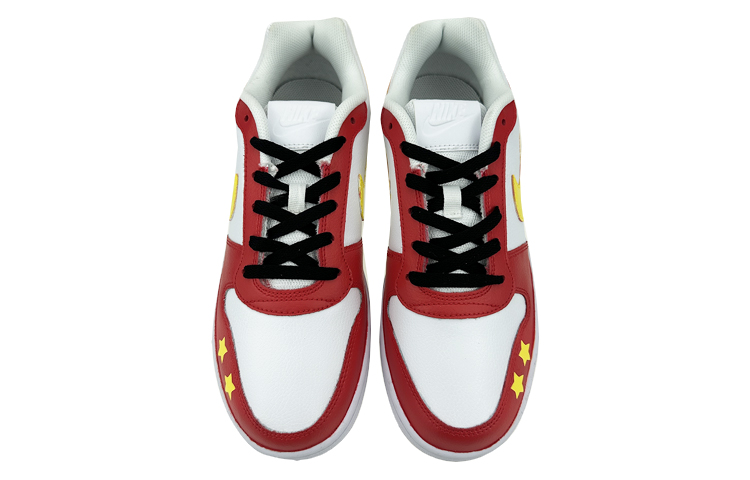 Shop [Kasut Custom] Nike Ebernon Low 'Rocket Graffiti Putih Merah Kuning' AQ1775-100(Team叁-男款NE火箭QD)