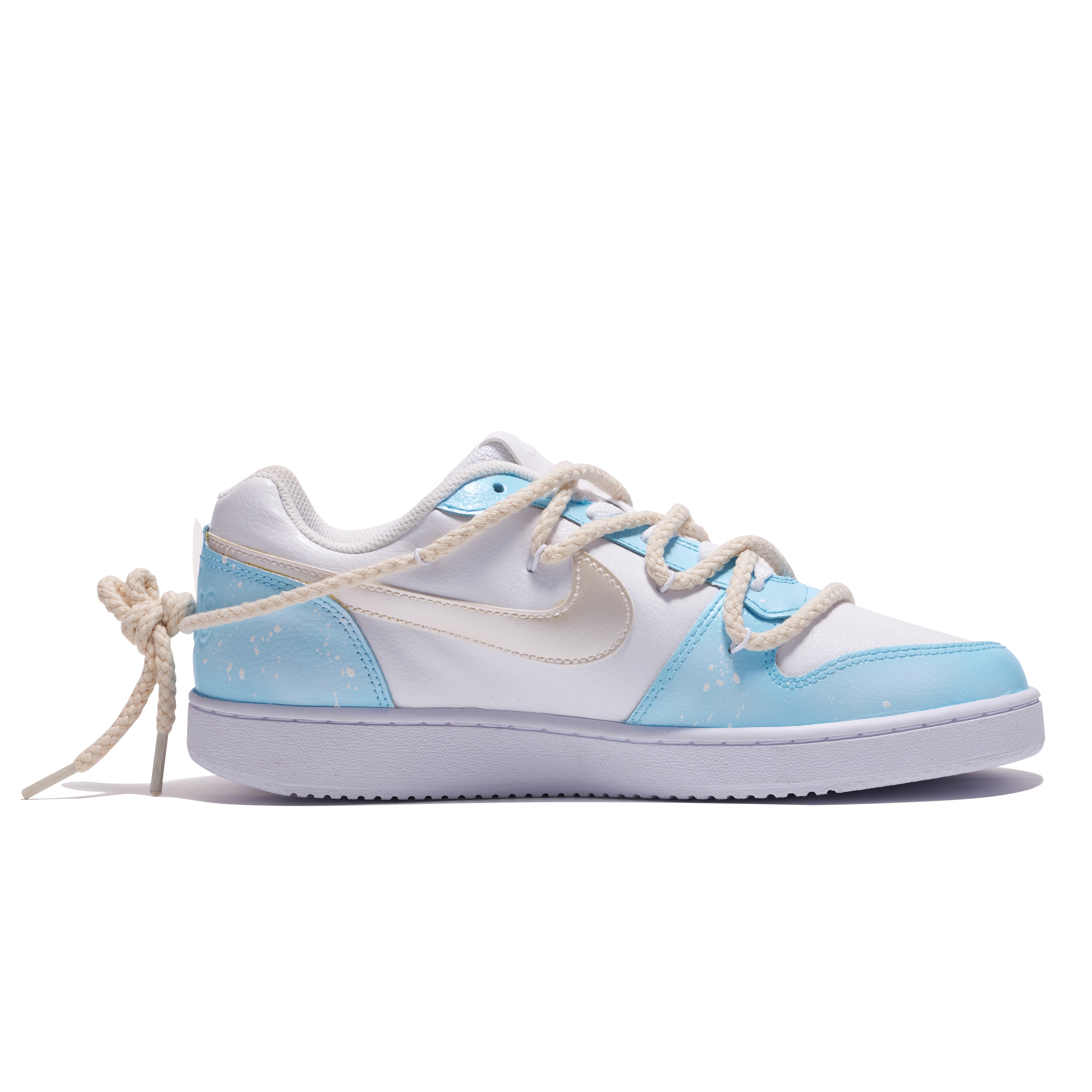Order 【客製化球鞋】Nike EBERNON Low 雪花 聖誕主題 手繪噴繪 特殊鞋盒 休閒 低筒 板鞋 男款 藍白