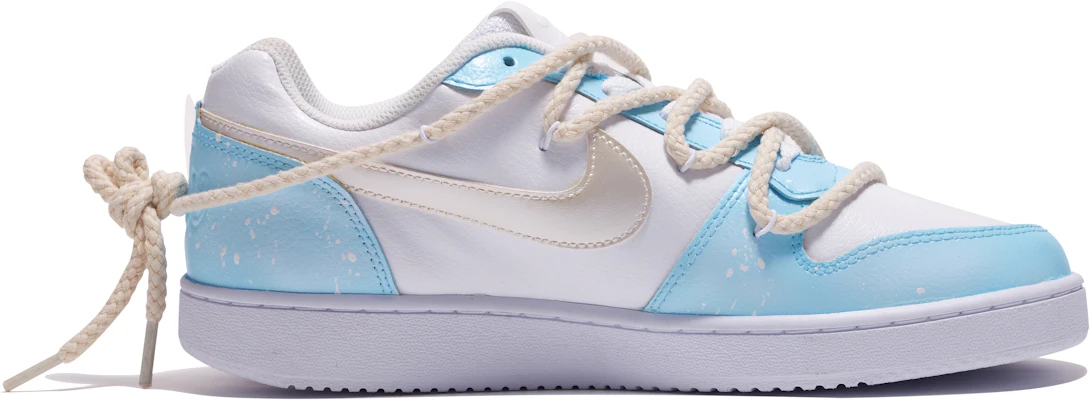 【客製化球鞋】Nike EBERNON Low 雪花 聖誕主題 手繪噴繪 特殊鞋盒 休閒 低筒 板鞋 男款 藍白 Order 【客製化球鞋】Nike EBERNON Low 雪花 聖誕主題 手繪噴繪 特殊鞋盒 休閒 低筒 板鞋 男款 藍白