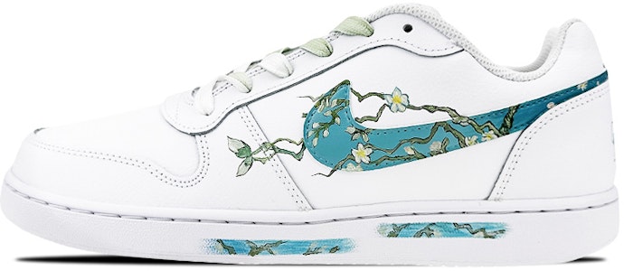 【定制球鞋】Nike EBERNON Low 是在玩鞋 禮盒 盛開的杏花 梵高 藝術 油畫 低幫 板鞋 男款 白綠 Buy 【定制球鞋】Nike EBERNON Low 是在玩鞋 禮盒 盛開的杏花 梵高 藝術 油畫 低幫 板鞋 男款 白綠