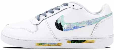 【定制球鞋】Nike EBERNON Low 玩鞋 麦田與柏樹 梵高 藝術 油畫 塗鴉 低幫 板鞋 男款 白黃綠 Buy 【定制球鞋】Nike EBERNON Low 玩鞋 麦田與柏樹 梵高 藝術 油畫 塗鴉 低幫 板鞋 男款 白黃綠