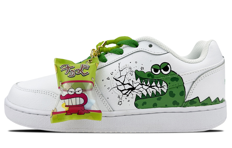 [Custom Shoes] Nike Ebernon Low 'White Green Crocodile Graffiti'