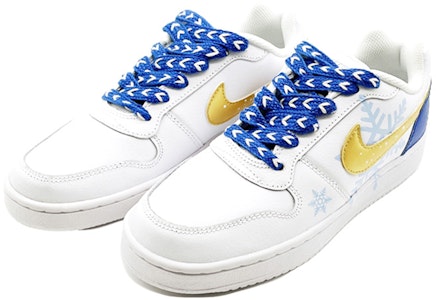 【定製球鞋】 Nike EBERNON Low 冬季 雪花 浪漫 低幫 板鞋 男款 白藍金 Lookbook 【定製球鞋】 Nike EBERNON Low 冬季 雪花 浪漫 低幫 板鞋 男款 白藍金