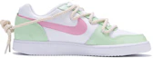 Order 【客製化球鞋】 Nike EBERNON Low CS 解構鞋帶 綠葉 手繪噴繪潑墨 低筒 板鞋 男款 綠白