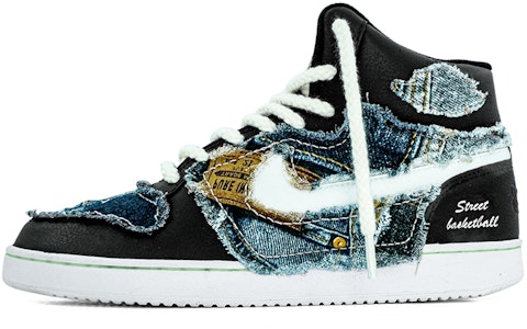 나이키 에버논 미드 "비대칭 데님 블랙 화이트" (커스텀) AQ1773-002(Team肆-牛仔拼接缝布QD) Buy 나이키 에버논 미드 "비대칭 데님 블랙 화이트" (커스텀) AQ1773-002(Team肆-牛仔拼接缝布QD)