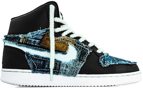 나이키 에버논 미드 "비대칭 데님 블랙 화이트" (커스텀) AQ1773-002(Team肆-牛仔拼接缝布QD) Order 나이키 에버논 미드 "비대칭 데님 블랙 화이트" (커스텀) AQ1773-002(Team肆-牛仔拼接缝布QD)