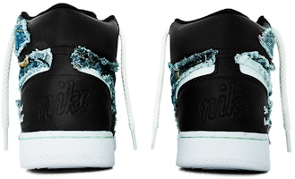 【カスタムシューズ】ナイキエバノンミッド「非対称デニムブラックホワイト」 AQ1773-002(Team肆-牛仔拼接缝布QD) Shop 【カスタムシューズ】ナイキエバノンミッド「非対称デニムブラックホワイト」 AQ1773-002(Team肆-牛仔拼接缝布QD)