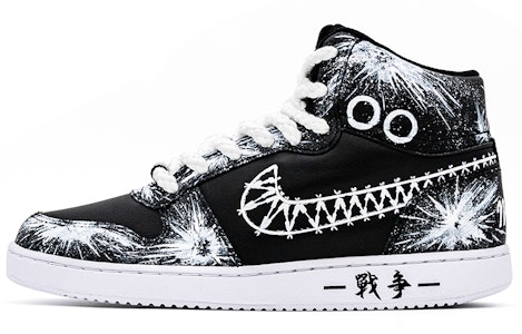 【定制球鞋】Nike EBERNON Mid 機器人 戰鬥 哭臉 笑臉 街頭 塗鴉 不對稱 鴛鴦 中幫 板鞋 男款 黑色 Buy 【定制球鞋】Nike EBERNON Mid 機器人 戰鬥 哭臉 笑臉 街頭 塗鴉 不對稱 鴛鴦 中幫 板鞋 男款 黑色