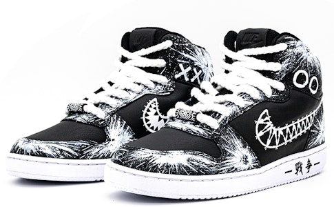 【定制球鞋】Nike EBERNON Mid 機器人 戰鬥 哭臉 笑臉 街頭 塗鴉 不對稱 鴛鴦 中幫 板鞋 男款 黑色 Lookbook 【定制球鞋】Nike EBERNON Mid 機器人 戰鬥 哭臉 笑臉 街頭 塗鴉 不對稱 鴛鴦 中幫 板鞋 男款 黑色