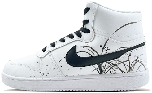 【定制球鞋】Nike EBERNON Mid 水墨 蘭花 國潮風 四君子 中幫 板鞋 男款 黑白 Buy 【定制球鞋】Nike EBERNON Mid 水墨 蘭花 國潮風 四君子 中幫 板鞋 男款 黑白