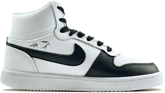 Sepatu Kustom Nike Ebernon Mid 'Ink Panda Bambu' AQ1773-100(Team40-男款水墨竹子熊猫黑白) Order Sepatu Kustom Nike Ebernon Mid 'Ink Panda Bambu' AQ1773-100(Team40-男款水墨竹子熊猫黑白)