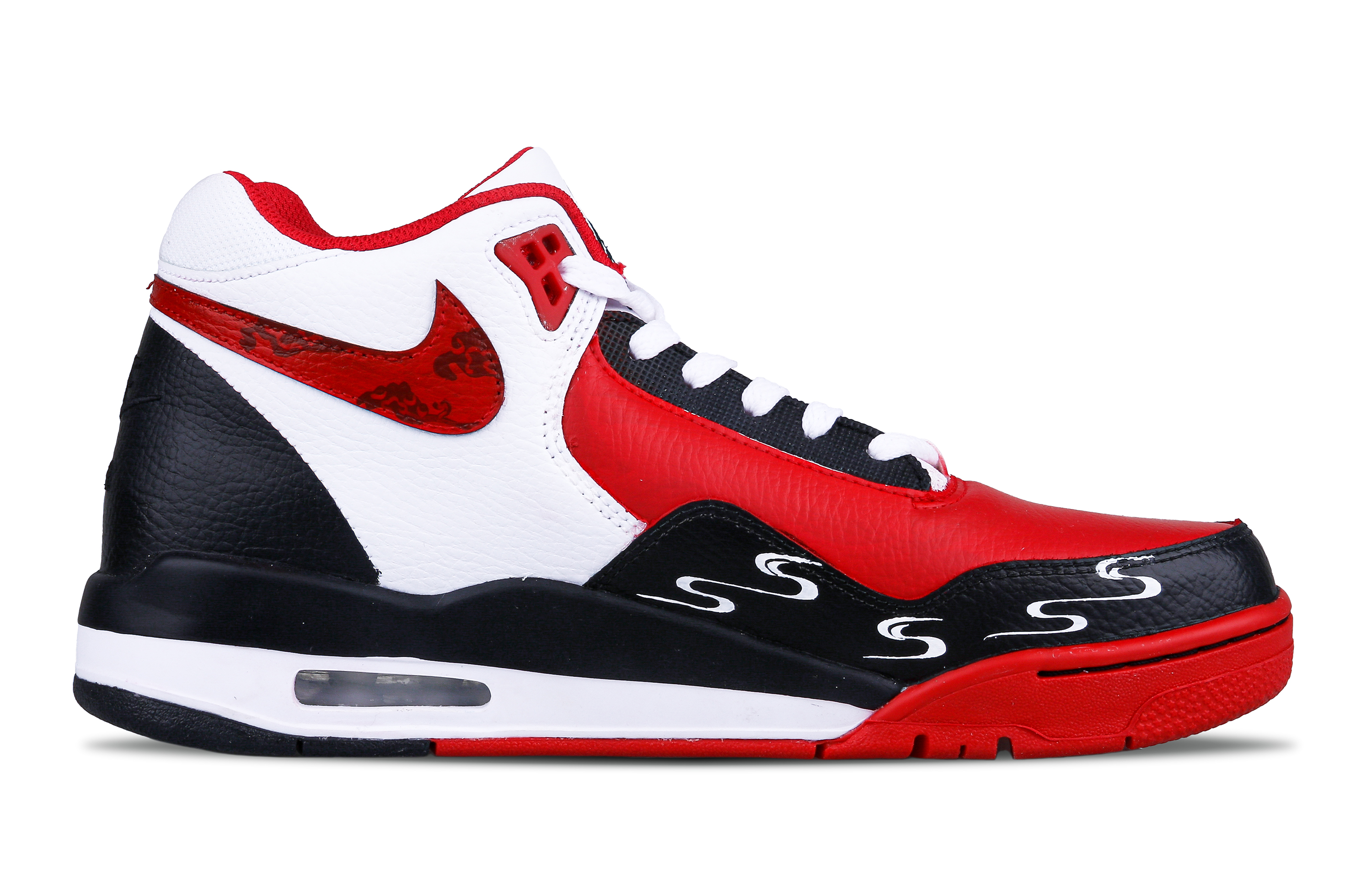 Lookbook [Zapatillas Personalizadas] Nike Flight Legacy 'Negro-Rojo Xing Shi' BQ4212-100(Team7-男女同款醒狮S-BOX)