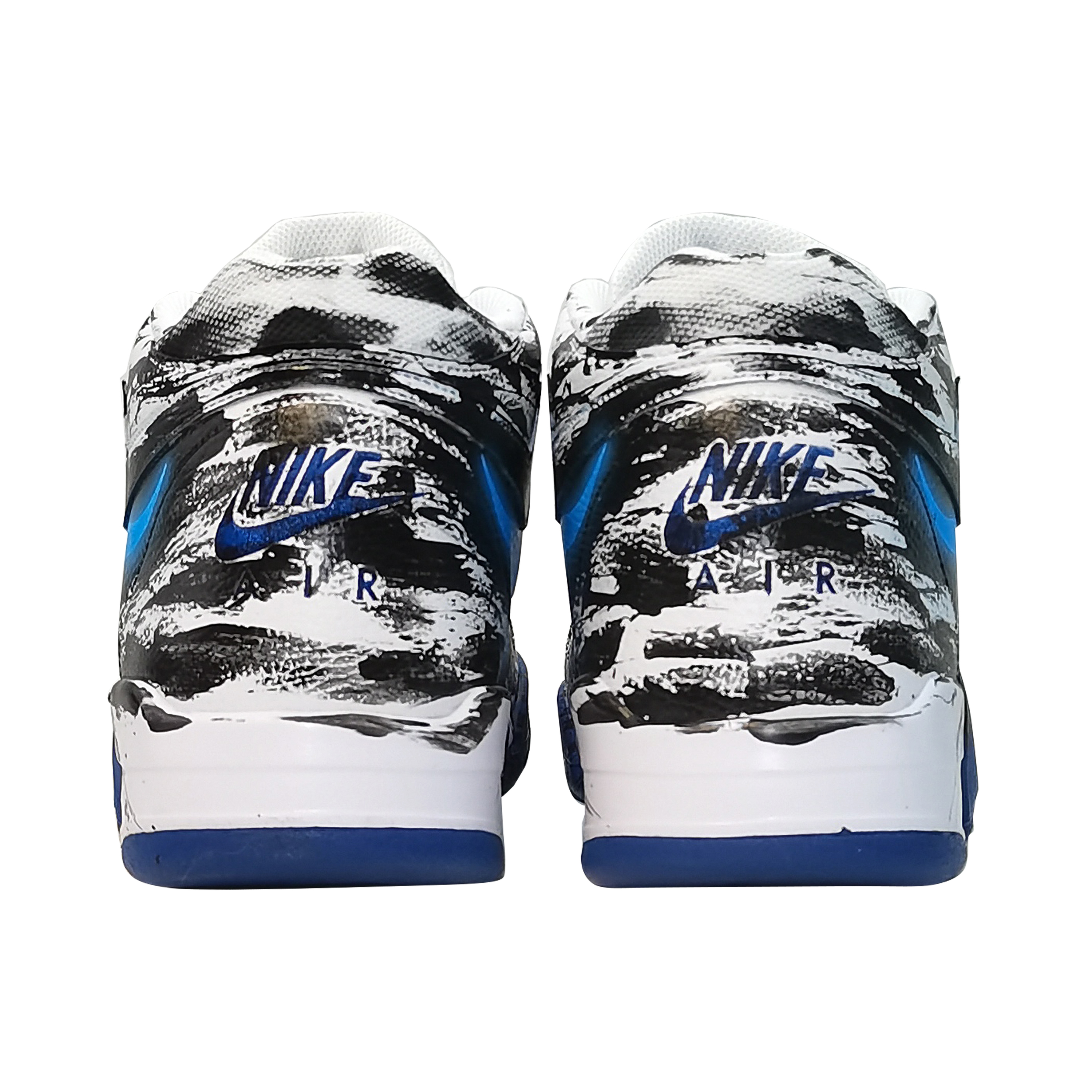 Purchase [Sepatu Custom] Nike Flight Legacy 'Hitam Putih Biru Venom' BQ4212-103(TeamEight-男款实战蓝毒液）