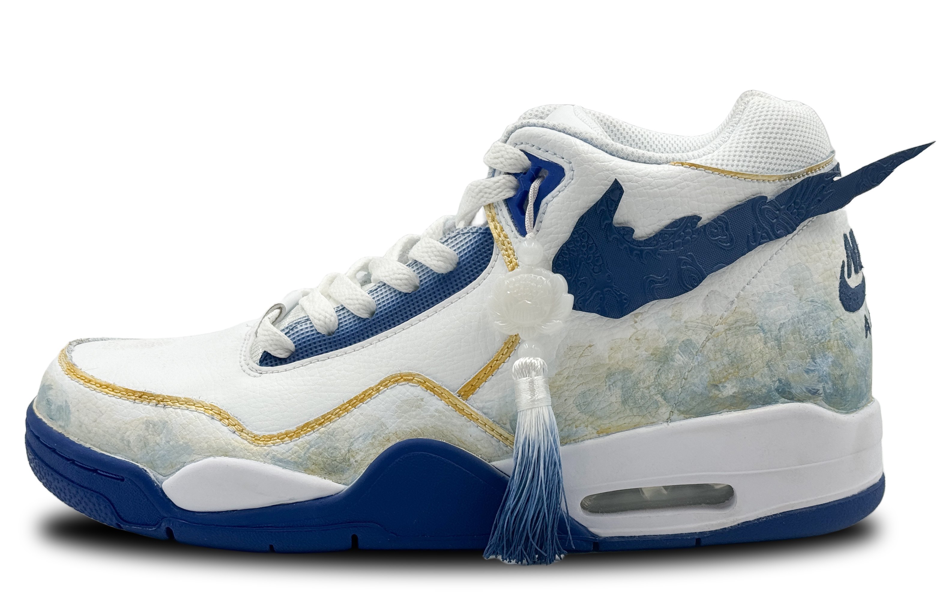 [Custom Shoes] Nike Flight Legacy 'Blue Chinese Inspired'