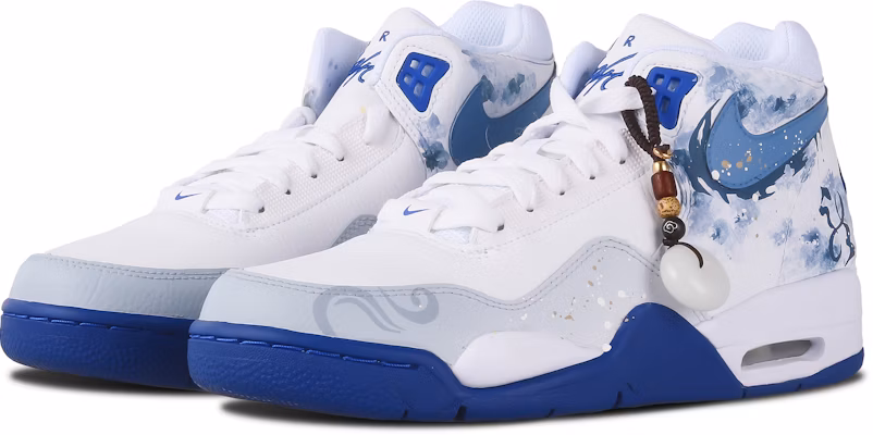 【訂製籃球鞋】Nike Flight Legacy 破浪 國潮龍年 書法 訂製玉佩 中筒 復古籃球鞋 男女款 藍墨色 Shop 【訂製籃球鞋】Nike Flight Legacy 破浪 國潮龍年 書法 訂製玉佩 中筒 復古籃球鞋 男女款 藍墨色
