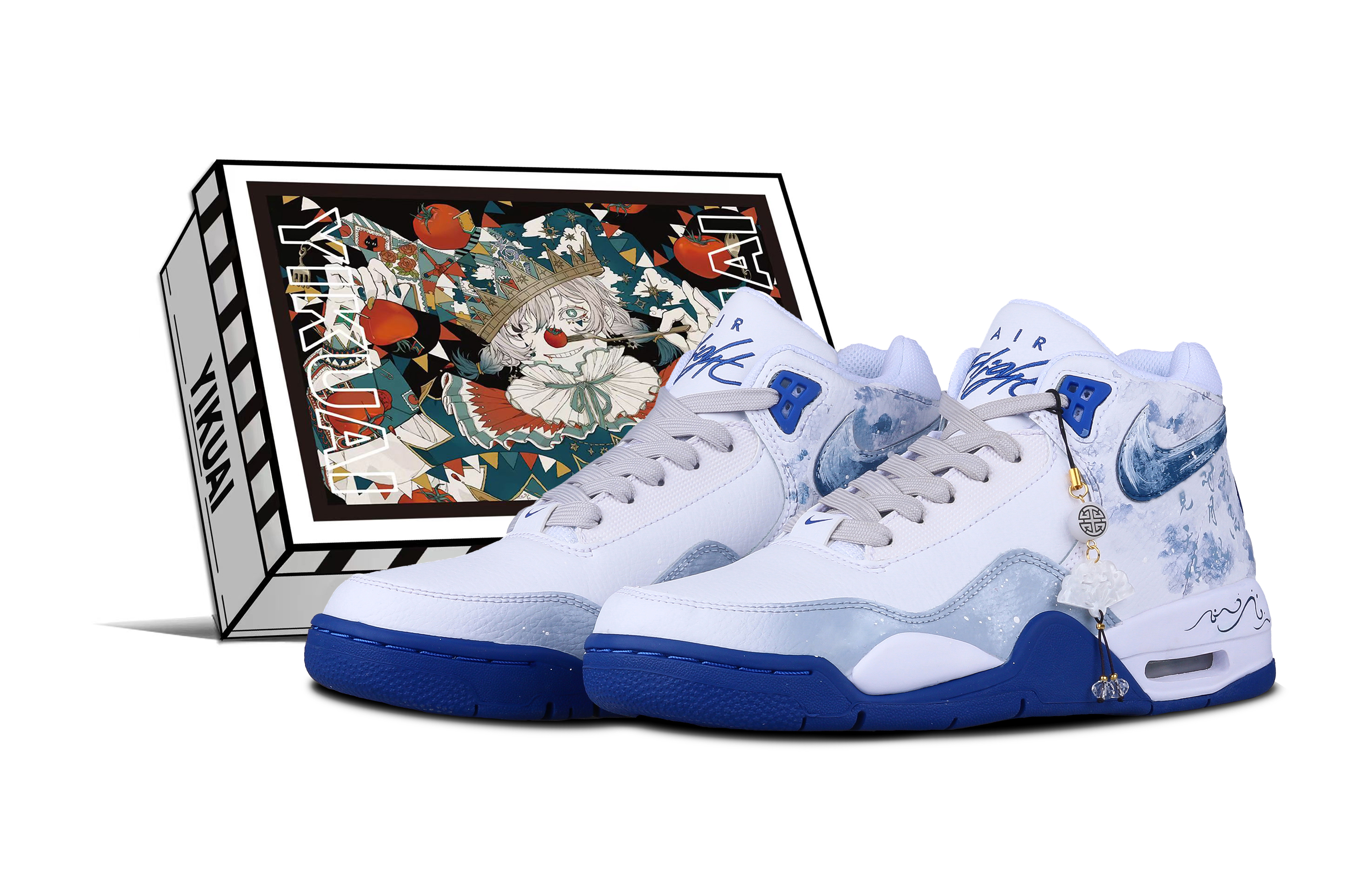[Custom Shoes] Nike Flight Legacy 'Blue White Cloud'