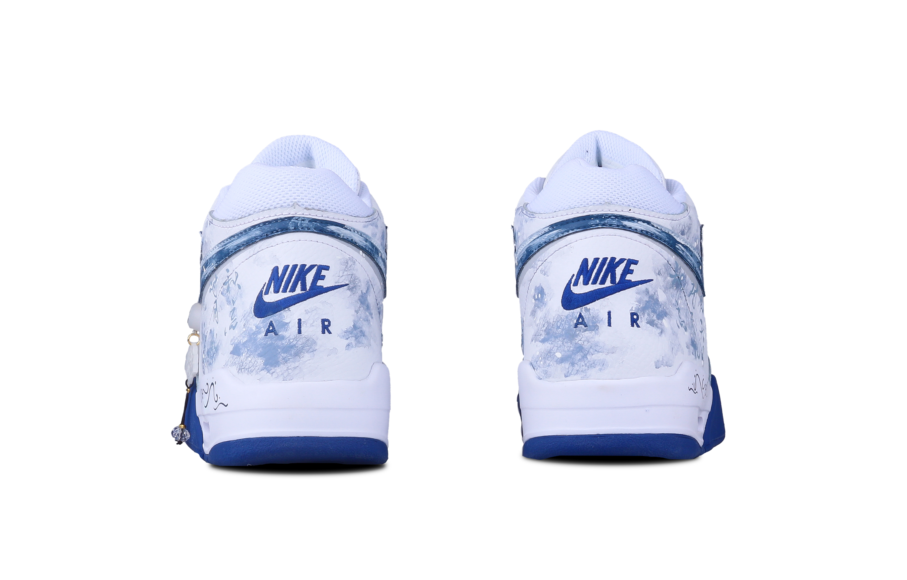 Purchase 【訂製球鞋】 Nike Flight Legacy 銜雲 特殊鞋盒 國風 簡約 潮流 減震防滑耐磨 中筒 復古籃球鞋 男款 藍白