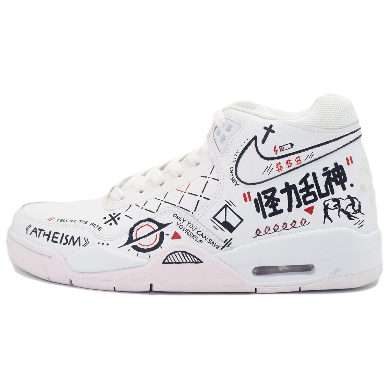 [Custom Shoes] Nike Flight Legacy 'Chaotic Graffiti' BQ4212-101（Team197-011）