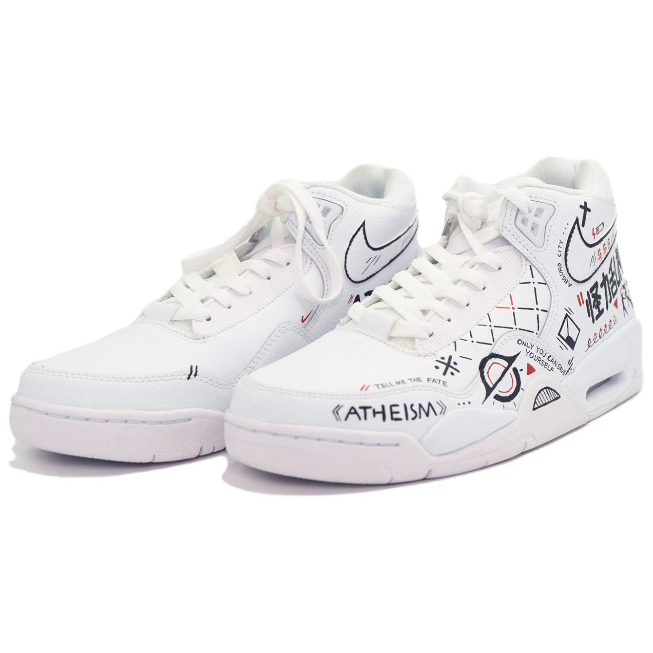 Shop ナイキ フライト レガシー "カオティック グラフィティ" (カスタム) BQ4212-101（Team197-011）