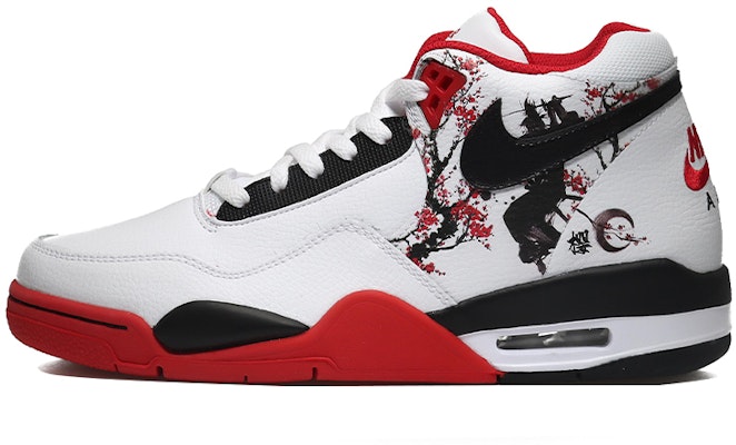 【定製球鞋】Nike Flight Legacy 云裳百合 櫻花之日 低筒 復古籃球鞋 男女同款 紅白 Buy 【定製球鞋】Nike Flight Legacy 云裳百合 櫻花之日 低筒 復古籃球鞋 男女同款 紅白