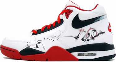 Buy 【定製球鞋】 Nike Flight Legacy 蛟龍戲水 中國龍系列 大海 高幫 復古籃球鞋 男女同款 紅白黑色