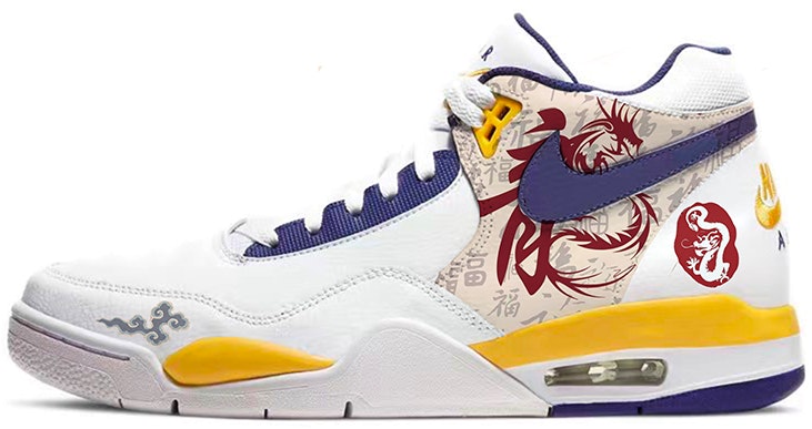 custom-shoes-nike-flight-legacy-chinese-dragon-white-blue-yellow