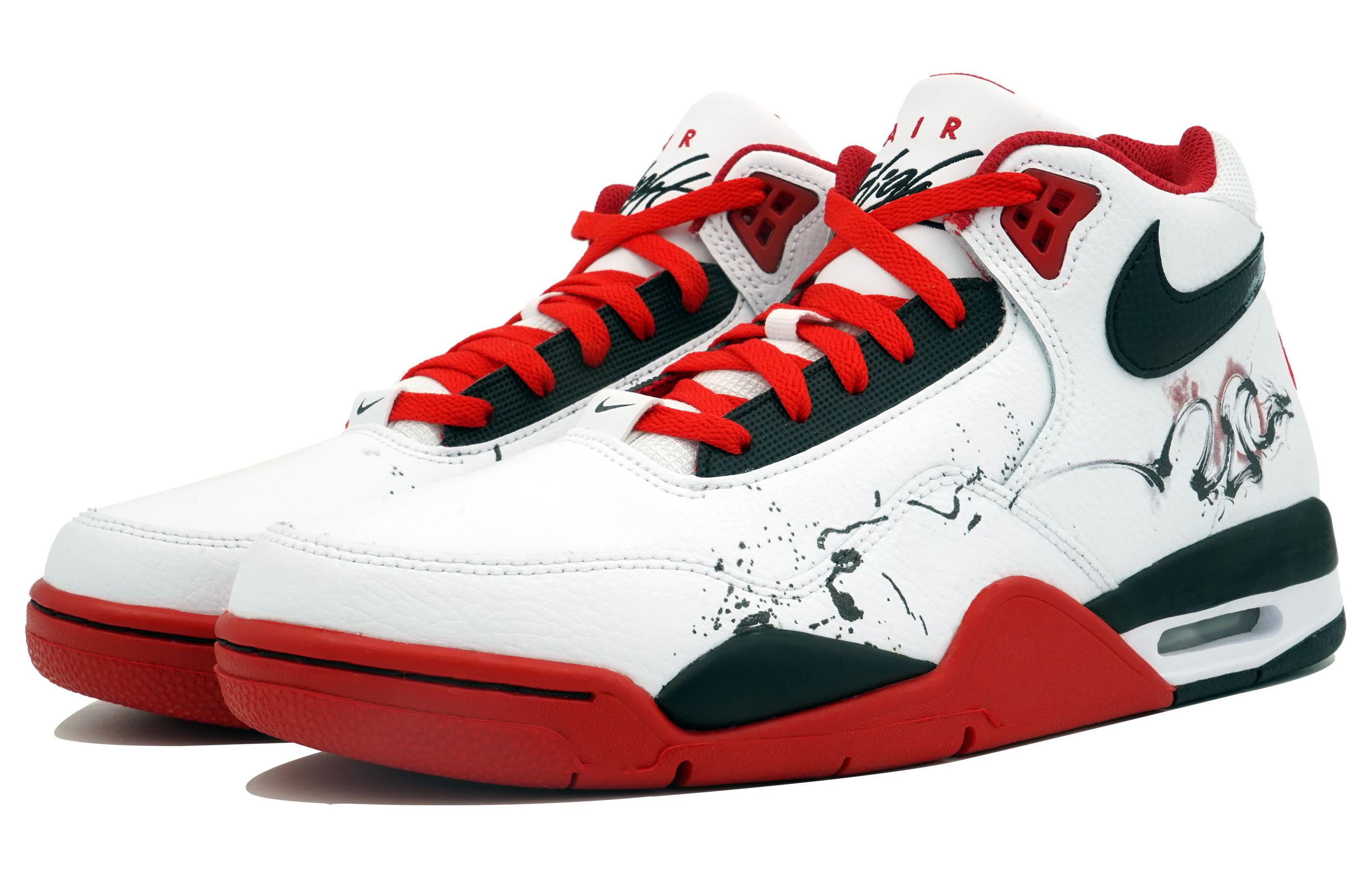 Lookbook [カスタムシューズ] ナイキ フライト レガシー '中国龍 海 レッド-ホワイト-ブラック' BQ4212-100(Team113-蛟龙戏水)