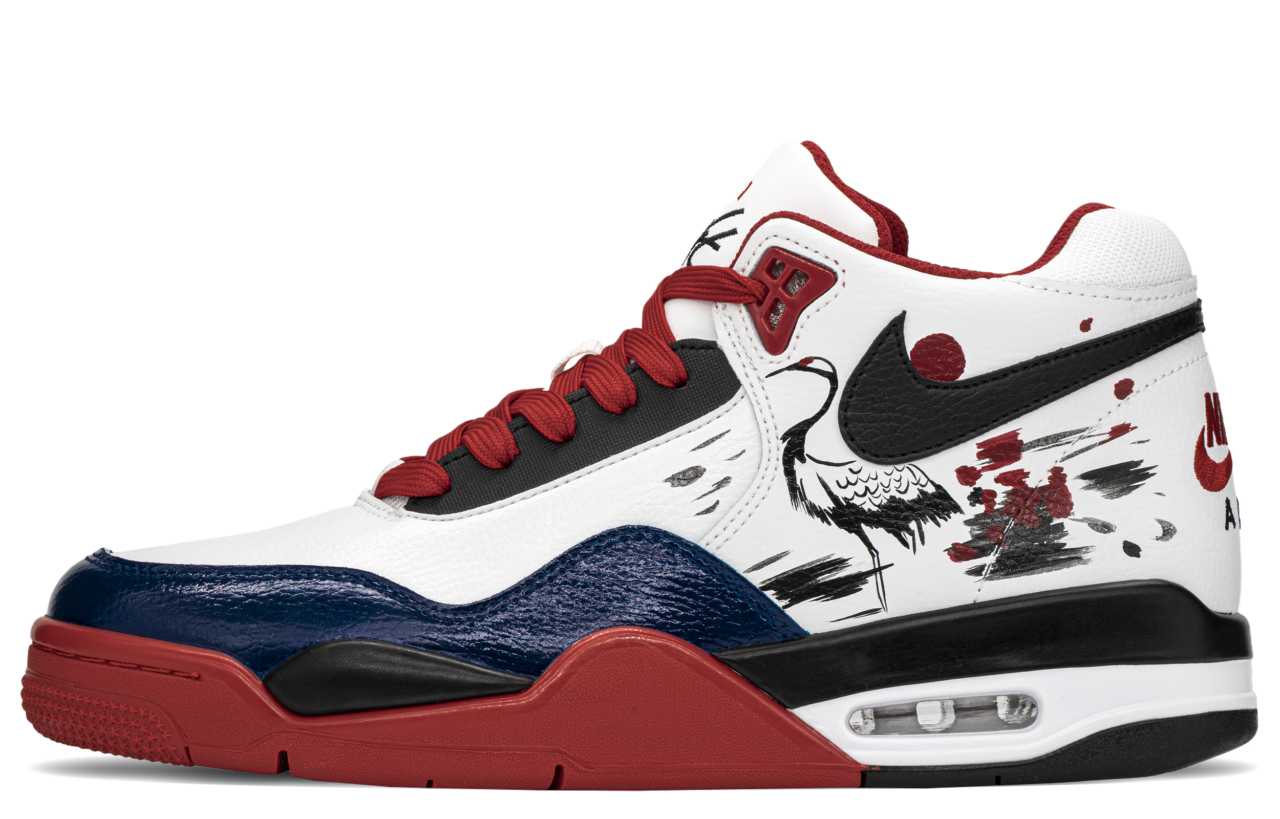 [Custom Shoes] Nike Flight Legacy 'Chinese Ink - Red Blue' 圖 2