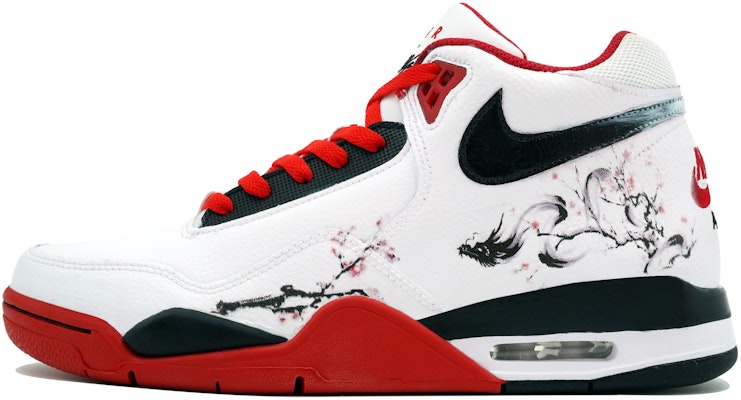 【定制球鞋】Nike Flight Legacy 萬花弄 梅花龍舞 中國風 水墨 CNY 潮流百搭 防滑耐磨 高幫 復古籃球鞋 男女同款 紅黑白色 Order 【定制球鞋】Nike Flight Legacy 萬花弄 梅花龍舞 中國風 水墨 CNY 潮流百搭 防滑耐磨 高幫 復古籃球鞋 男女同款 紅黑白色