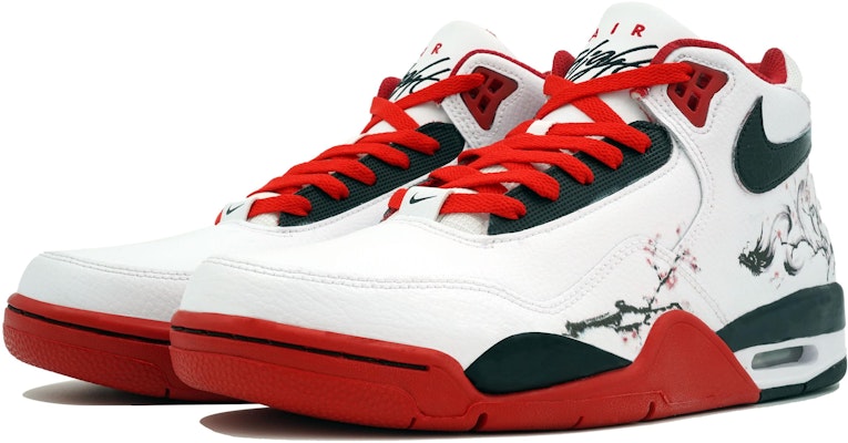 【定制球鞋】Nike Flight Legacy 萬花弄 梅花龍舞 中國風 水墨 CNY 潮流百搭 防滑耐磨 高幫 復古籃球鞋 男女同款 紅黑白色 Shop 【定制球鞋】Nike Flight Legacy 萬花弄 梅花龍舞 中國風 水墨 CNY 潮流百搭 防滑耐磨 高幫 復古籃球鞋 男女同款 紅黑白色