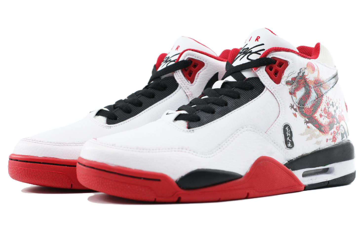 [Custom Shoes] Nike Flight Legacy 'CNY Dragon White Red' 圖 4