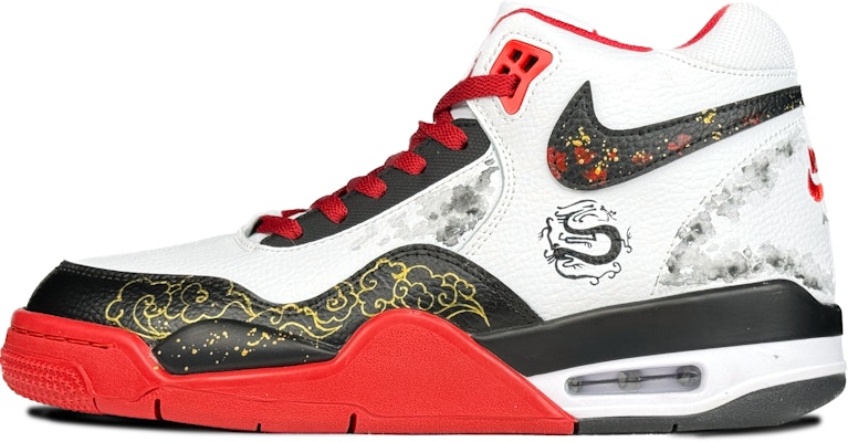 【定製球鞋】 Nike Flight Legacy 機械魔靈 騎雲飛龍 濺墨 圖騰 暈染 CNY龍年限定 緩震防滑抗磨 高筒 籃球鞋 男女同款 紅黑 Order 【定製球鞋】 Nike Flight Legacy 機械魔靈 騎雲飛龍 濺墨 圖騰 暈染 CNY龍年限定 緩震防滑抗磨 高筒 籃球鞋 男女同款 紅黑