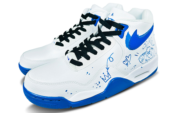 Shop [Kasut Custom] Nike Flight Legacy 'Anjing Comel Copernicus Biru-Putih' BQ4212-103（Team187-男款吉祥娃娃）