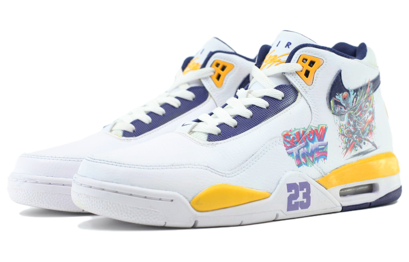 [Custom Shoes] Nike Flight Legacy 'Court Artist White-Yellow' 圖 4