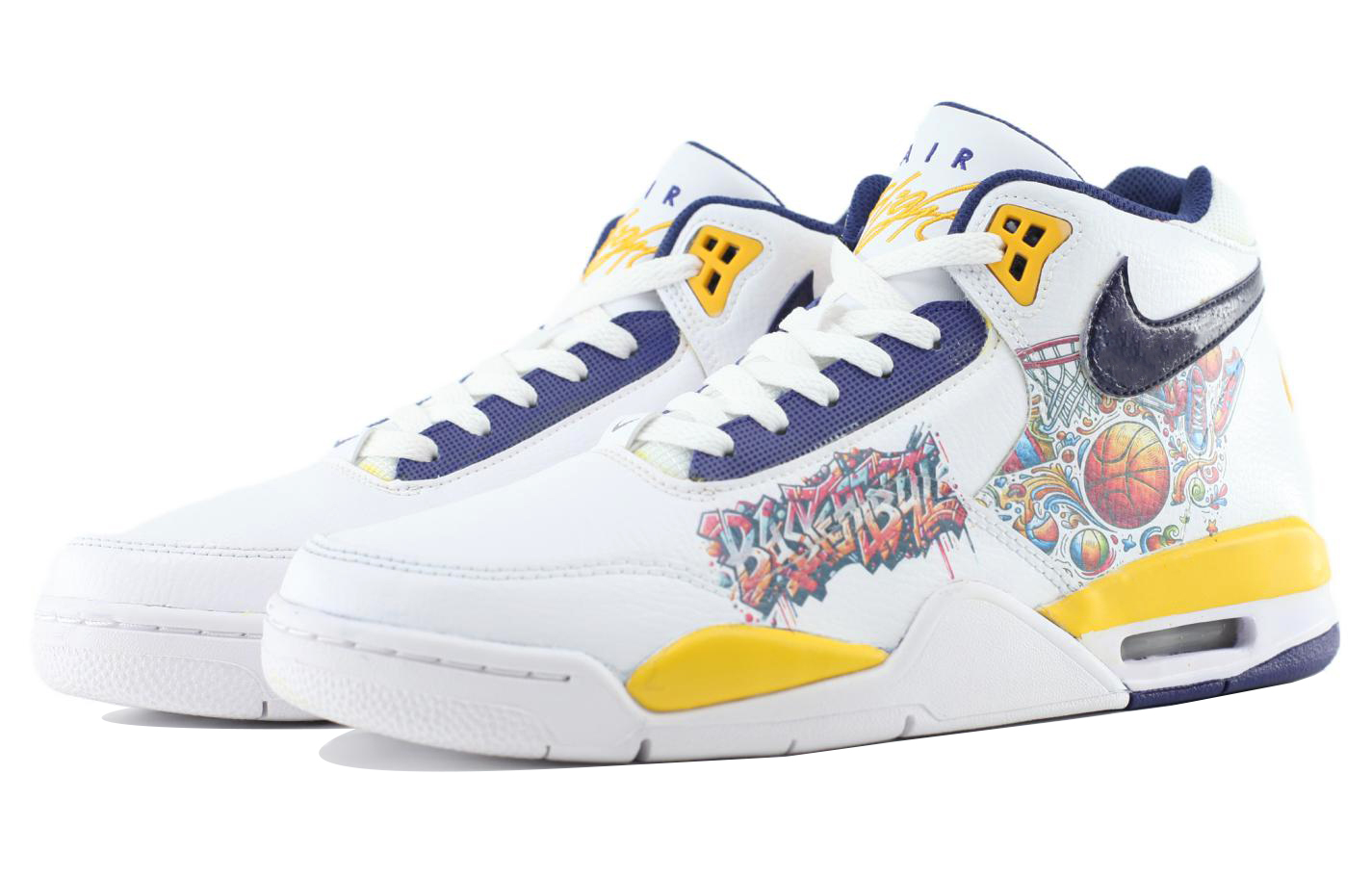[Custom Shoes] Nike Flight Legacy 'Court Artist White Purple Yellow' 圖 4