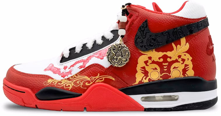 【訂製球鞋】 Nike Flight Legacy 畫中有畫 龍年限定 舞龍 新年 舞龍迎春 國潮 高筒 復古籃球鞋 男女同款 中國紅 Buy 【訂製球鞋】 Nike Flight Legacy 畫中有畫 龍年限定 舞龍 新年 舞龍迎春 國潮 高筒 復古籃球鞋 男女同款 中國紅