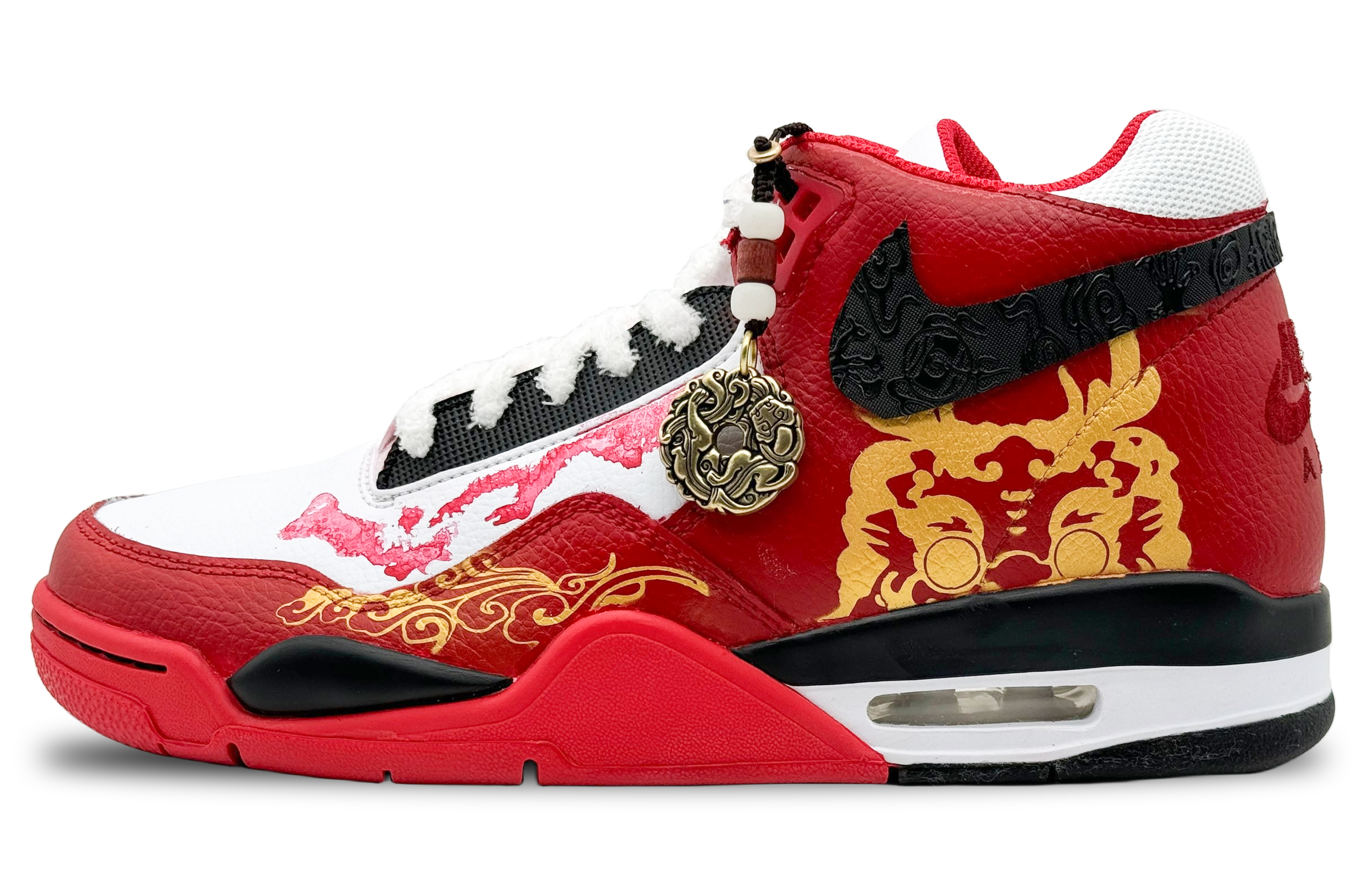 Buy [Kasut Custom] Nike Flight Legacy 'Tahun Naga Merah Cina' BQ4212-100(Team169-舞龙迎春)