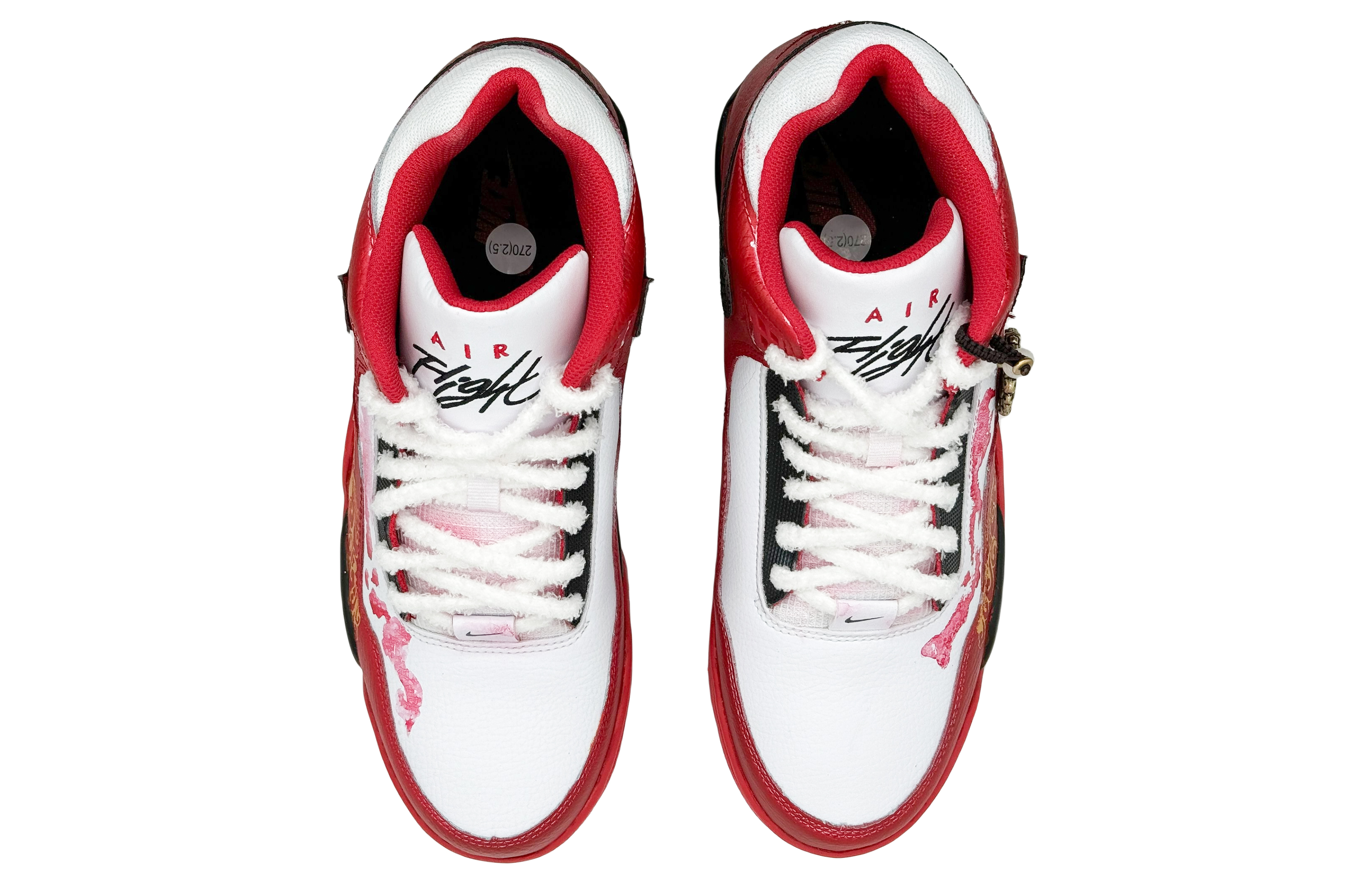 Shop [Kasut Custom] Nike Flight Legacy 'Tahun Naga Merah Cina' BQ4212-100(Team169-舞龙迎春)