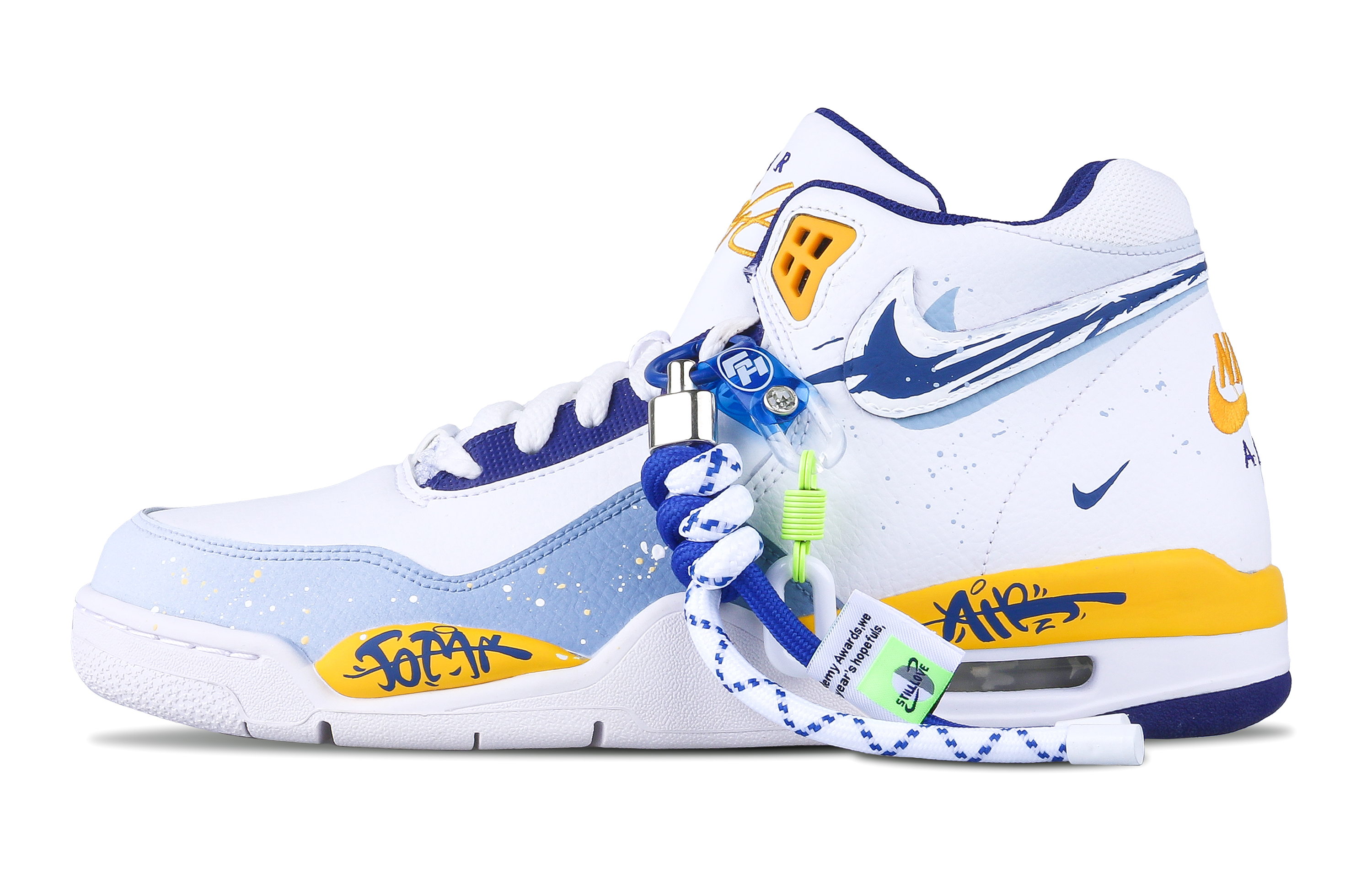 [Custom Shoes] Nike Flight Legacy 'Dragon Year White Blue Yellow' 圖 2