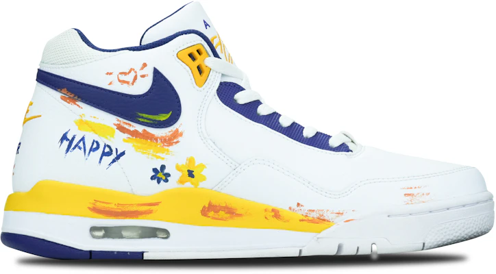 【客製化球鞋】Nike Flight Legacy 心花綻放 愛心塗鴉 心動時刻 夏日寄語 中筒復古籃球鞋 男款 活力藍黃 Lookbook 【客製化球鞋】Nike Flight Legacy 心花綻放 愛心塗鴉 心動時刻 夏日寄語 中筒復古籃球鞋 男款 活力藍黃