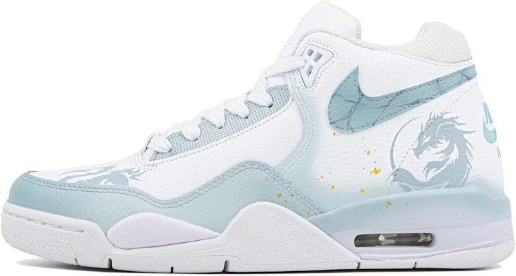 【訂製球鞋】 Nike Flight Legacy 玉龍 玖柒 輕便 中筒 復古籃球鞋 男女同款 白綠色 Order 【訂製球鞋】 Nike Flight Legacy 玉龍 玖柒 輕便 中筒 復古籃球鞋 男女同款 白綠色