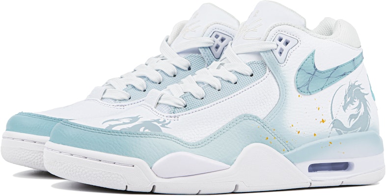 【訂製球鞋】 Nike Flight Legacy 玉龍 玖柒 輕便 中筒 復古籃球鞋 男女同款 白綠色 Shop 【訂製球鞋】 Nike Flight Legacy 玉龍 玖柒 輕便 中筒 復古籃球鞋 男女同款 白綠色