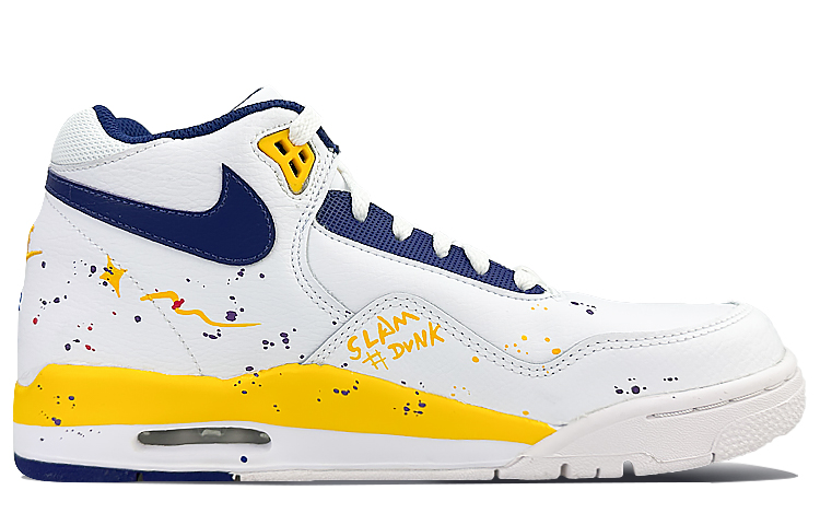 Order [Sepatu Custom] Nike Flight Legacy 'Lakers Graffiti' BQ4212-102(Team40-男款湖人涂鸦白蓝黄)